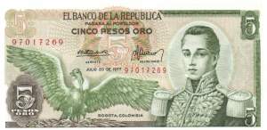 5 Pesos 20.7.1977